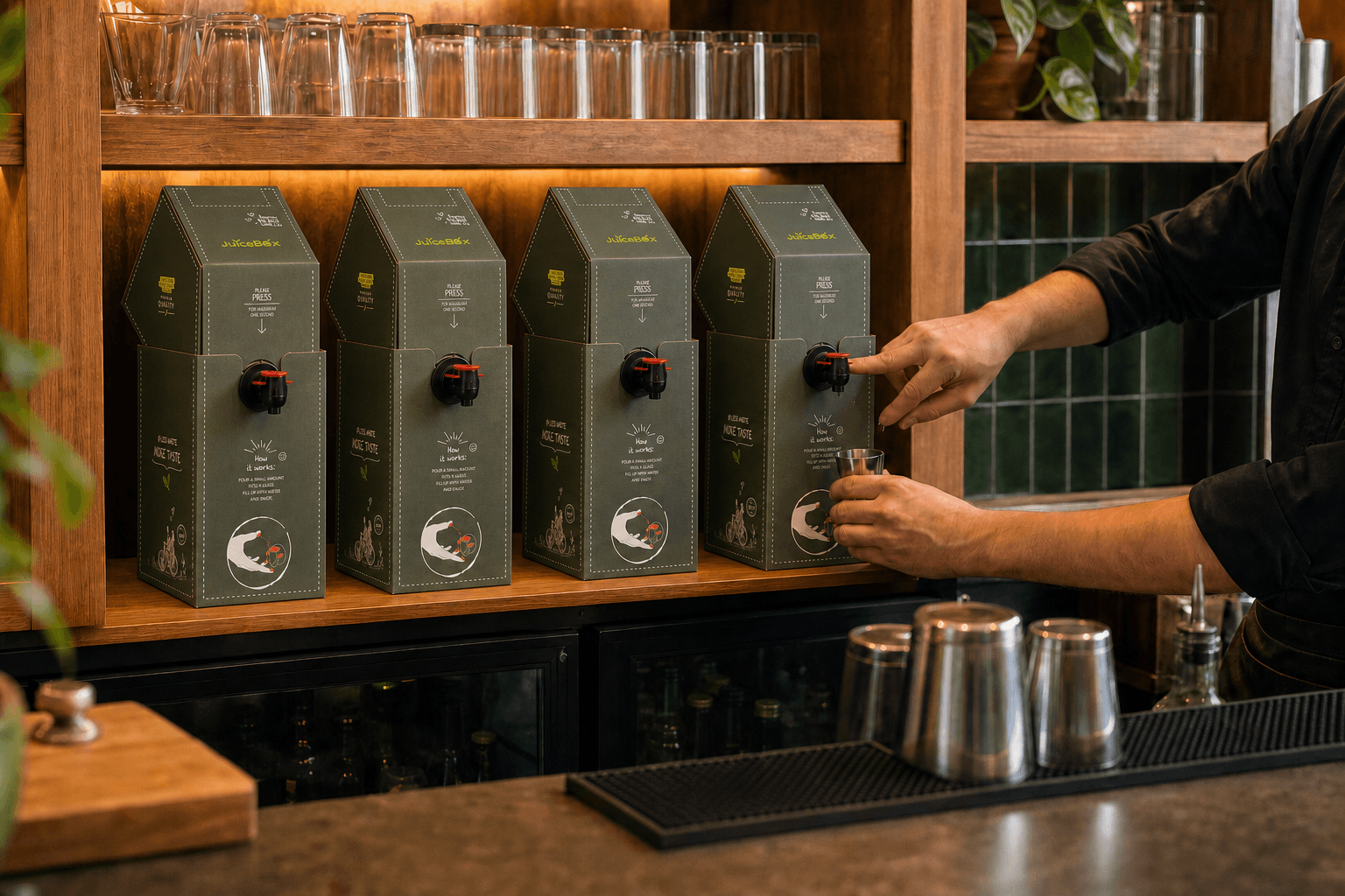 JuiceBox Sirupboxen für den professionellen Ausschank